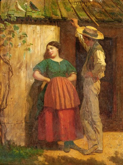 素朴な求愛 作： Eastman Johnson