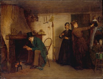 新しいボンネット 作： Eastman Johnson