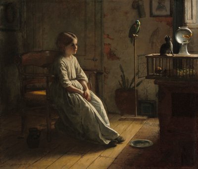 ペット、1856 作： Eastman Johnson