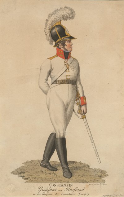 ロシアのコンスタンティヌス・パブロヴィチ大公の肖像 1779-1831, 1807 作： Eberhard Siegfried Henne