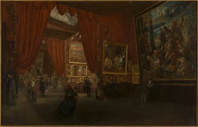 1864年、イタリア大通りのギャルリー・マルティネで開催されたウジェーヌ・ドラクロワの展覧会（油彩画） 作： Ed. Albertini