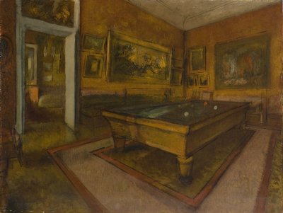 メニルユベールのビリヤードルーム 作： Edgar Degas