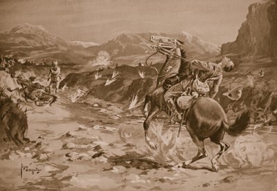 ジョサム船長は部下の一人を救出しようとして射殺される 作： Edgar Alfred Holloway