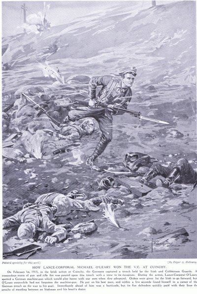 1915年2月のClinchyでLance Corporal O&39;LearyがVCを獲得した方法 作： Edgar Alfred Holloway