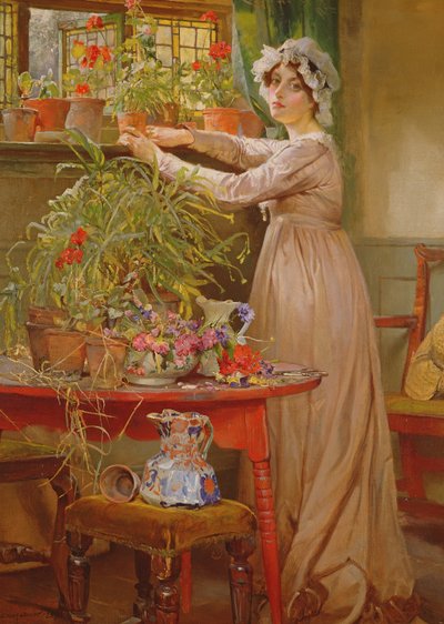 花を生ける 作： Edgar Bundy