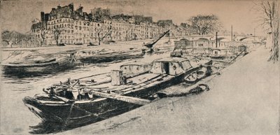 「Quai des Celestins」、1915 年 作： Edgar Chahine
