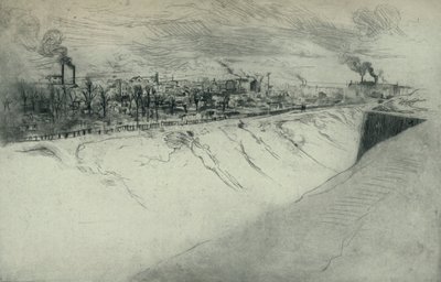 1915年、パリの要塞から見た聖オウエン 作： Edgar Chahine