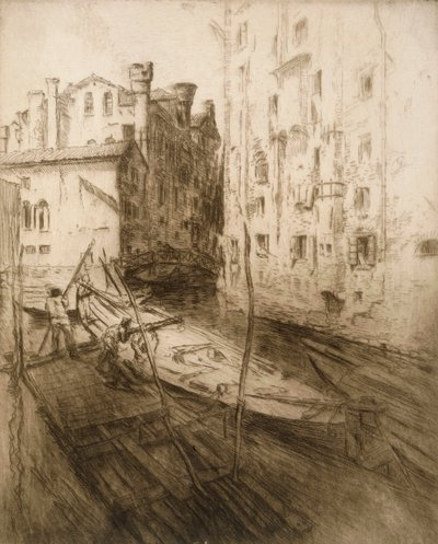 「イタリアの印象」より、ベニスのユダヤ人ゲットー 作： Edgar Chahine