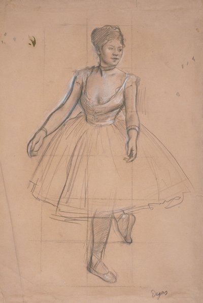 4分の3の正面に面した位置にあるバレエダンサー、1872年から73年頃 作： Edgar Degas