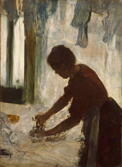 アイロンをかける女性、1873 作： Edgar Degas