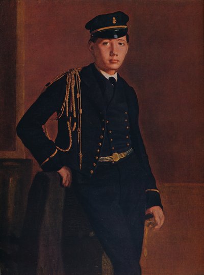 士官候補生の制服を着たアキレドガス、1856-1857年 作： Edgar Degas