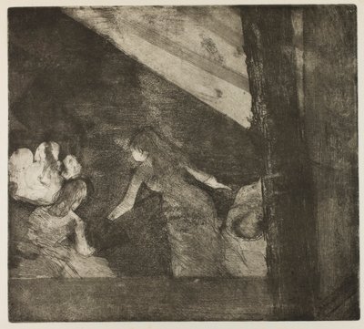 カフェ・デ・アンバサダーにて 作： Edgar Degas
