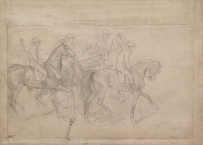 レースでは、c.1860-62 作： Edgar Degas