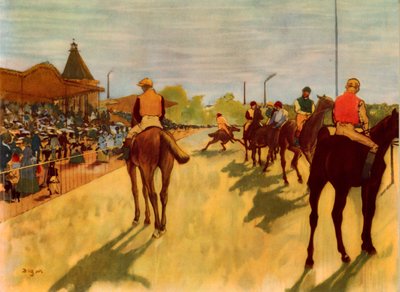 レースで、c1866-1868、1937。 作： Edgar Degas