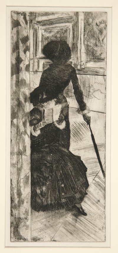 ルーヴルで：絵画（メアリー・カサット） 作： Edgar Degas
