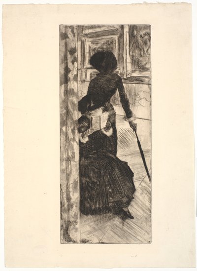 ルーヴルで：絵画（メアリー・カサット） 作： Edgar Degas