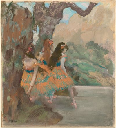バレエダンサー、c。 1877年。 作： Edgar Degas