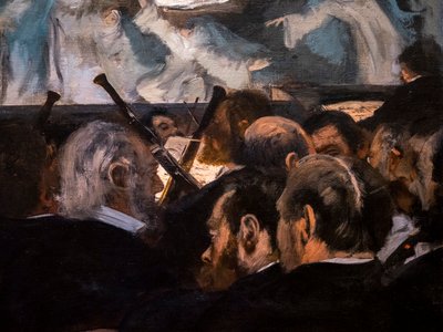 ロバート・ザ・デビルのバレエ（詳細）。1876.油彩・キャンバス 作： Edgar Degas