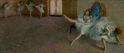 バレエの前、1890年1892年。 作： Edgar Degas