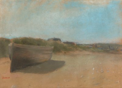 ビーチでのボート、1869年頃 作： Edgar Degas