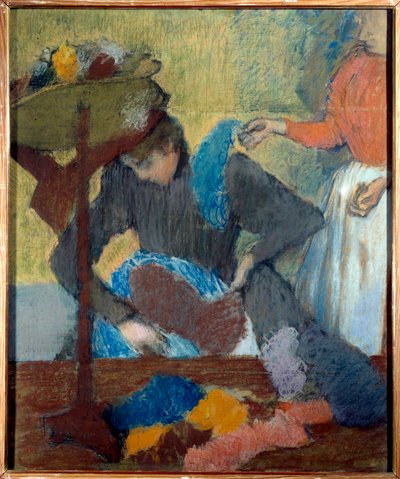 Chez la modist Pastel by Edgar Degas (1834-1917) 1898 Sun. 0,91x0,75 m Paris, musee d