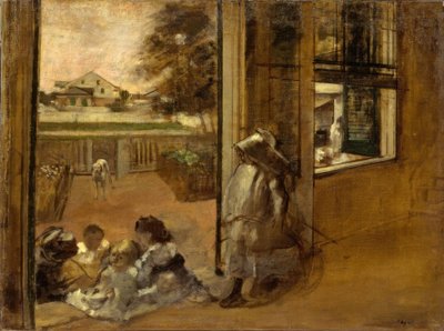 家の中庭（ニューオーリンズ） 作： Edgar Degas