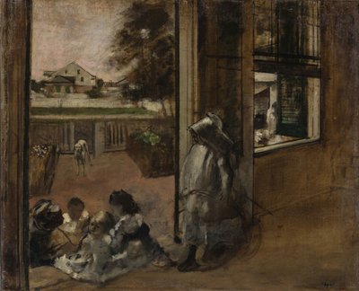 ニューオーリンズの住宅の中庭、1872～1873年。 作： Edgar Degas