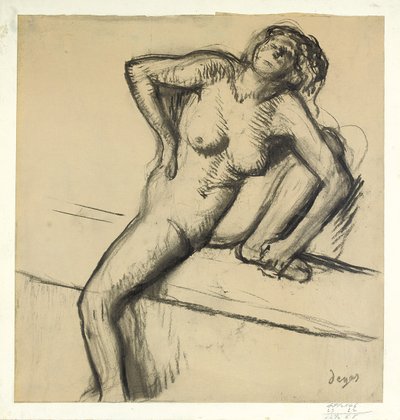 しゃがむヌード;しゃがみヌード 作： Edgar Degas
