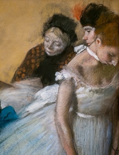 ダンスの試験（詳細）。1880.紙にパステル。 作： Edgar Degas