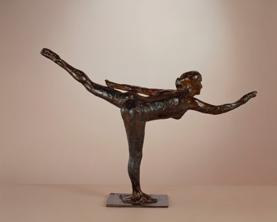 ダンサー: 右足にアラベスク、左腕を一列に並べ、c. 1877-1885キャストc。 1919-1931。 作： Edgar Degas