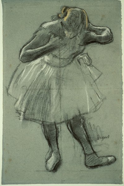 前方に曲がるダンサー 作： Edgar Degas