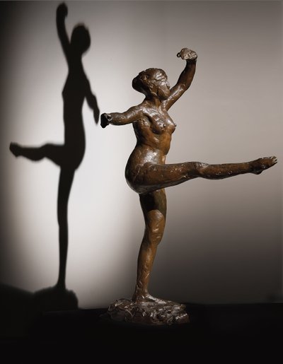ダンサー、第4ポジションフロント、左脚、第3スタディ、c。 1882-1885; 1919年-1937年 作： Edgar Degas