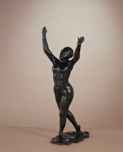 前進するダンサー、腕を上げる、c. 1882-1898キャストc。 1919-1931。 作： Edgar Degas