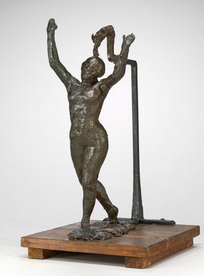 前進するダンサー、腕を上げる、c. 18851890。 作： Edgar Degas