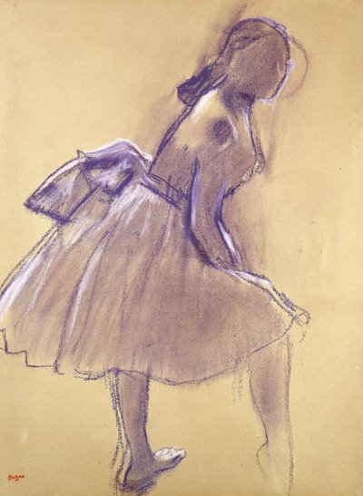 ダンサー立って、プロフィール;スタンディングダンサー、プロフィール、1880年頃 作： Edgar Degas