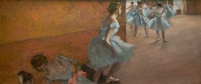階段を登るダンサーたち。1886年から1888年の間。油彩・キャンバス 作： Edgar Degas