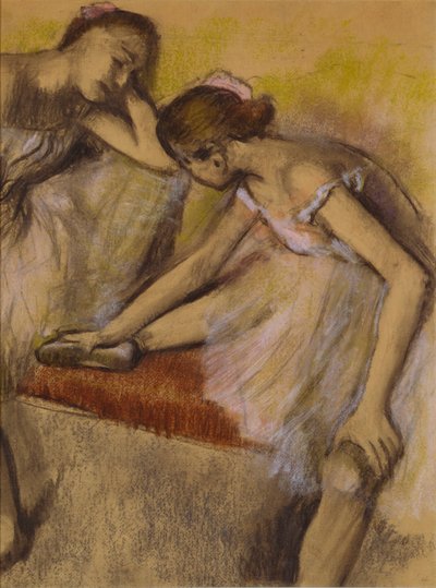 安息のダンサー、1898年頃（パステル、木炭、木炭） 作： Edgar Degas