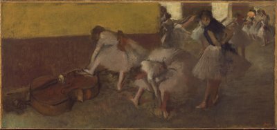 グリーンルームのダンサー、1879年 作： Edgar Degas