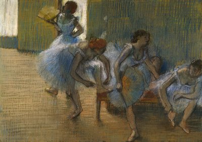 ベンチの踊り子たち 1898年頃（紙にパステル） 作： Edgar Degas