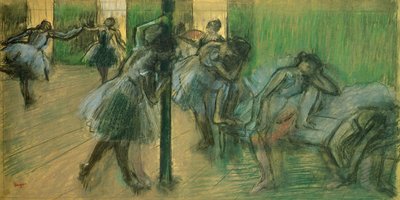 リハーサルするダンサー（パステル） 作： Edgar Degas