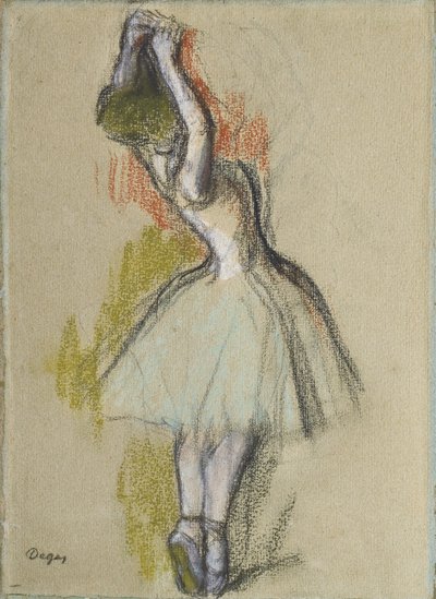 スタンディングダンサー、c。 1885 作： Edgar Degas