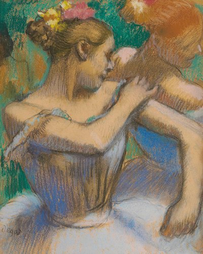 肩パッドを調整するダンサー 作： Edgar Degas