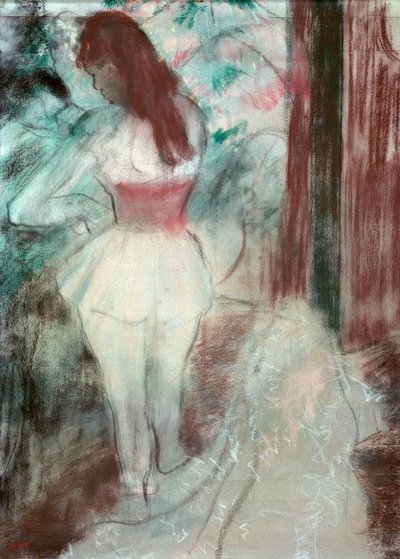ダンサーは服を着る 作： Edgar Degas