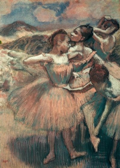 ダンサー、サーモンスカート 作： Edgar Degas