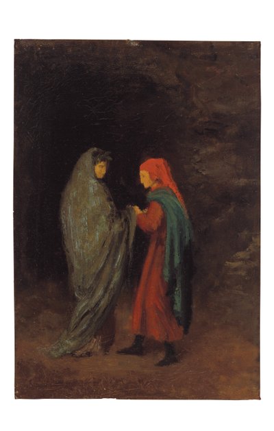 地獄への入り口に立つダンテとヴァージル 作： Edgar Degas