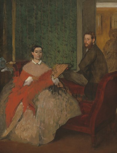 エドモンドとテレーズ・モルビリ、c。 1865年。 作： Edgar Degas