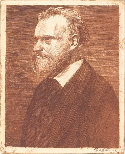エドゥアール・マネ、バストレングスの肖像画 (Manet en buste) 作： Edgar Degas