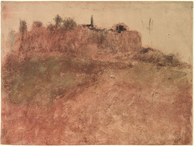 エステレル村、1890年頃（モノタイプ） 作： Edgar Degas