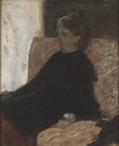Femme en noir - Lady in Black」は、ドガ、エドガー（1834-1917）の作品です。油彩・キャンバスサイズ：60×51cmストックホルム国立博物館 作： Edgar Degas
