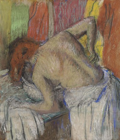 背中を拭く女性、c. 1895年。 作： Edgar Degas